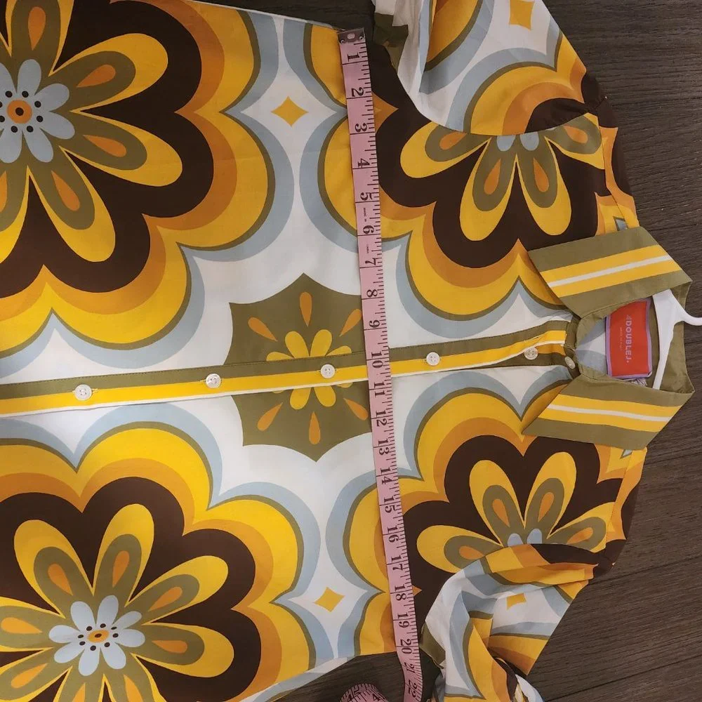 Double J Choux Dress Ciccio in Cotton Popeline NWT Dark Mustard Med - Picture 5 of 12